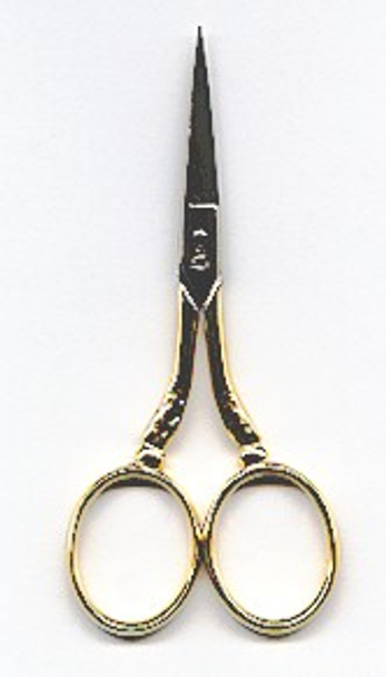Premax PX1119 Scissors Embroidery; Beaded gold plated handle, nickel plated blade; 3.5"