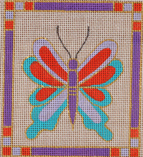 AW-17 ANN WINN Craftsman Butterfly 4 x 4 ½ 18 Mesh With Stitch Guide