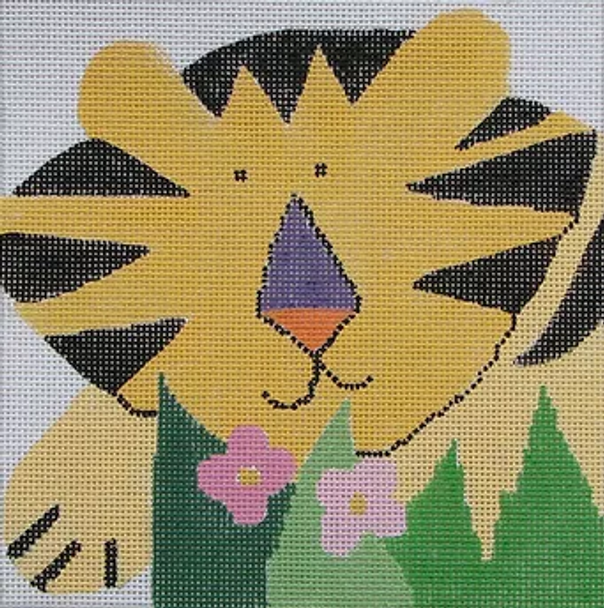 5b4 Jean Smith Designs Large New Zoo Tiger 8" Square 13 Mesh 