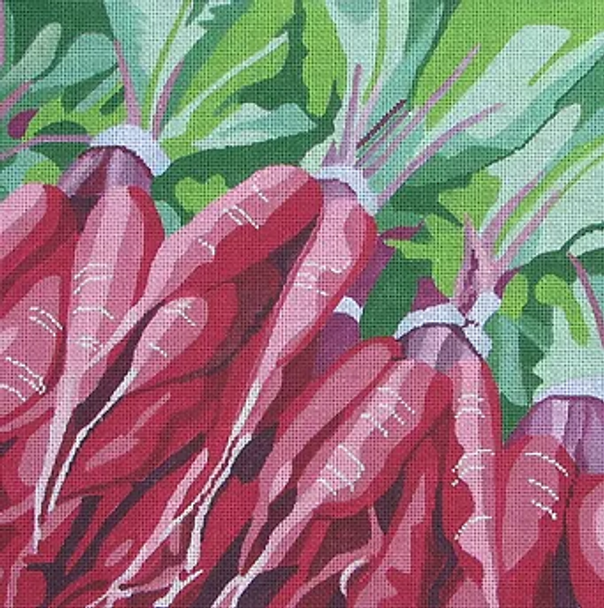 11d Jean Smith Designs Farmer's Market Radish 14" Square  13 Mesh    