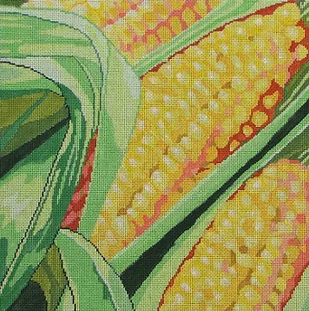 11m Jean Smith Designs Farmer's Market Corn 14" Square  13 Mesh    