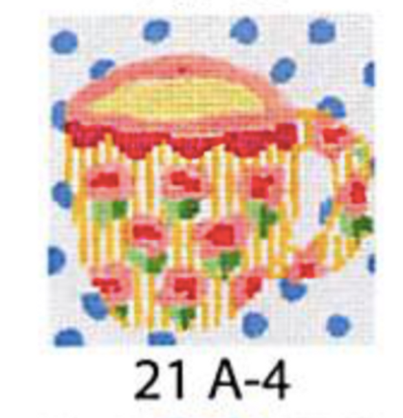 21a4 Jean Smith Designs Small Cups 4" Square 13  mesh
