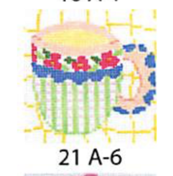 21a6 Jean Smith Designs Small Cups 4" Square 13  mesh