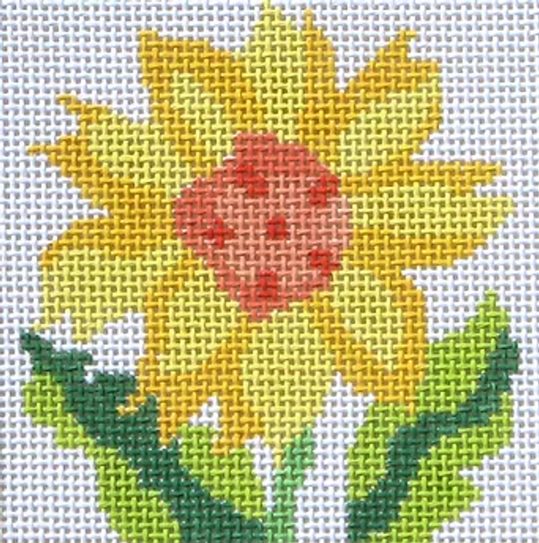 59D Jean Smith Designs SIMPLE FLOWER COASTER Sunflower 4 4"sq, 13m