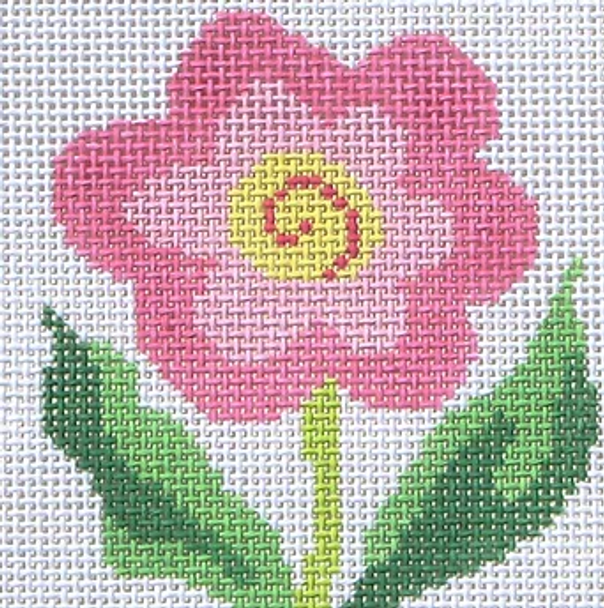 59H Jean Smith Designs SIMPLE FLOWER COASTER Peony 8 4"sq, 13m