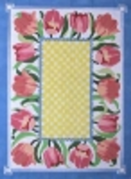 73 Jean Smith Designs TULIP DAZZLE RUG , 34" x 46", I 0 mesh