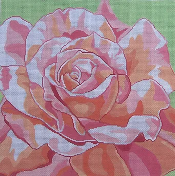 90d Jean Smith Designs Summer ROSE, 14" sq., 13 mesh