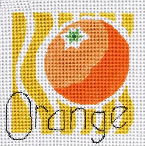 119j Jean Smith Designs Orange 8" x 8" 13 mesh