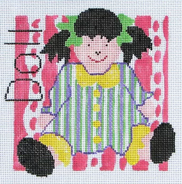 119q Jean Smith Designs Doll 8" x 8" 13 mesh