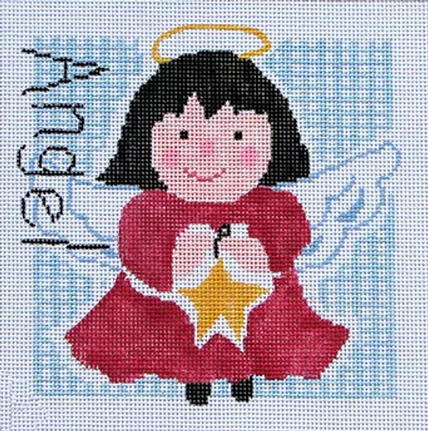 119u Jean Smith Designs Angel 8" x 8" 13 mesh