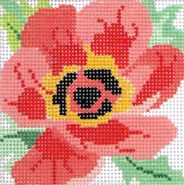 132a2 Jean Smith Designs ANEMONE COASTER 2  4" sq., 13 mesh 