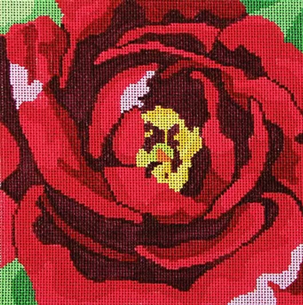 137b3 Jean Smith Designs PEONY Ruby 8" sq., 13 mesh