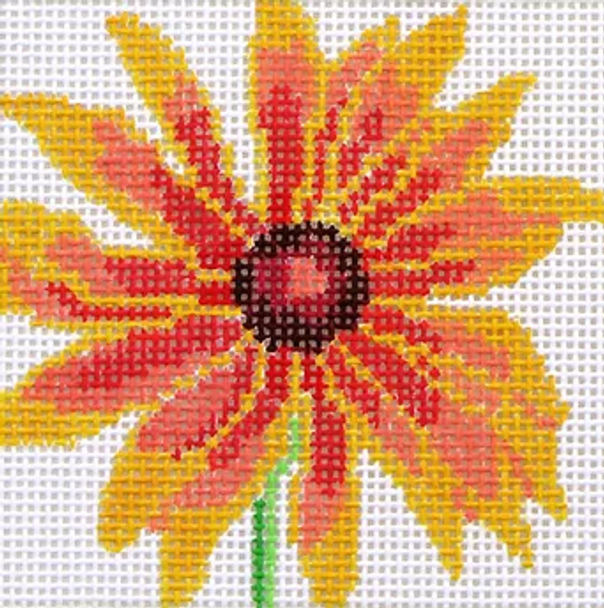 139a3 Jean Smith Designs SIMPLY FLOWER Brown Eyed Susan 4" sq., 13 mesh
