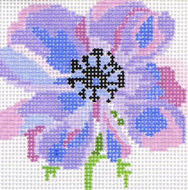 139a4 Jean Smith Designs SIMPLY FLOWER Anemone 4" sq., 13 mesh