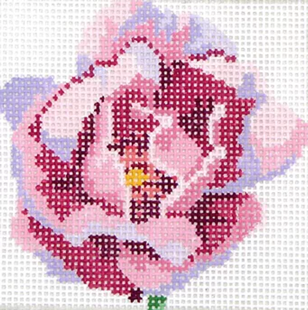 139a15 Jean Smith Designs SIMPLY FLOWER Pink Peony 4" sq., 13 mesh