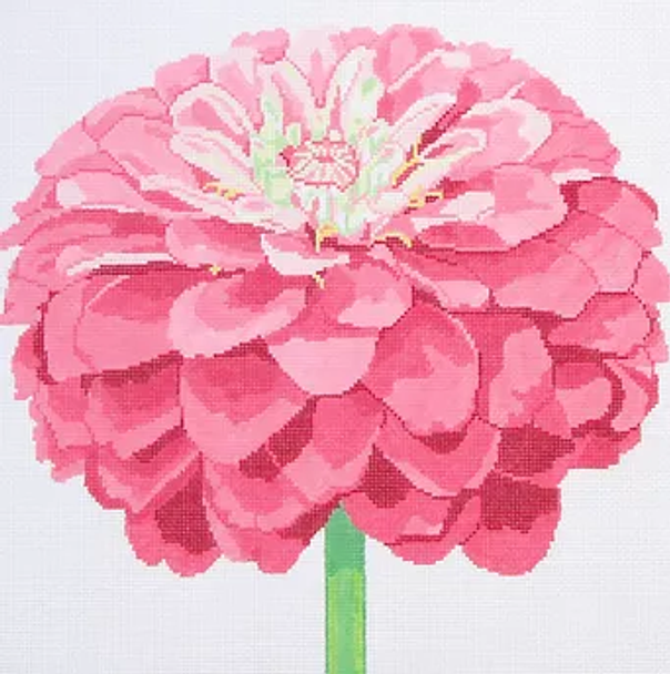 139c9 Jean Smith Designs SIMPLY FLOWER Pink Zinnia 14" sq., 13 mesh