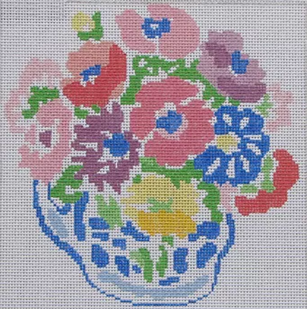 141n Jean Smith Designs SMALL BOUQUET XIV 8" sq., 13 mesh