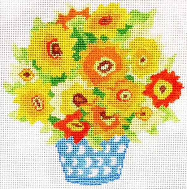 141r Jean Smith Designs SMALL BOUQUET XVIII 8" sq., 13 mesh