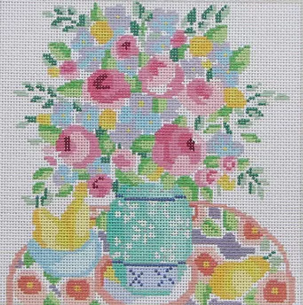 150a Jean Smith Designs SMALL MATTSSE'S TABLE I, 8" sq., 13 mesh