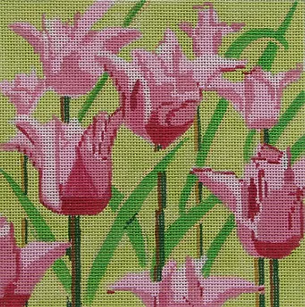 151f Jean Smith Designs SUMMER PALETTE - TULIPS, 8" sq., 13 mesh