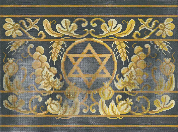 JT080 Two A T Design Judaic Designs by Tonya TALLIS Size: 13 x 10, 13g Tapestry Star