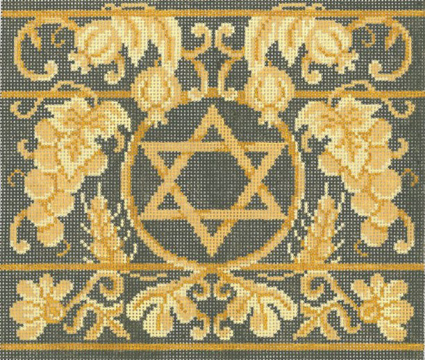 JT080B Two A T Design Judaic Designs by Tonya TEFILLIN Size: 9.5 x 8, 13g Tapestry Star