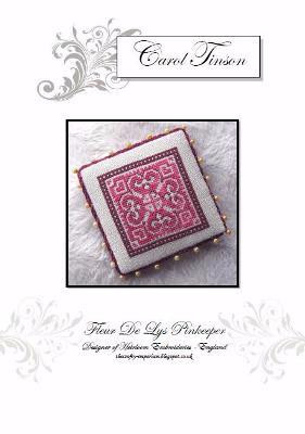 Fleur de Lys Pinkeep With Silk Pack Heirloom Embroideries HE-FDL