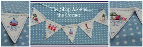 Bunting Summer  Stitch Count: 120 x 530 SAC-Bsum  The Shop Around The Corner