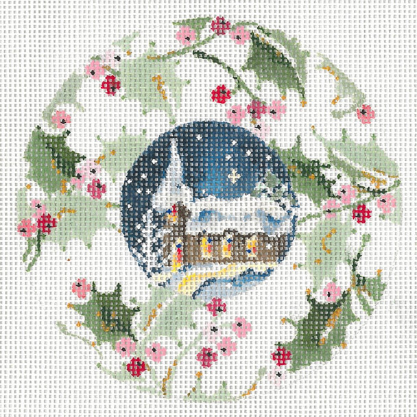 ORNAMENT JJO-2001 Small Church / Holly Border 18g, 4.5 diameter JOY JUÁREZ