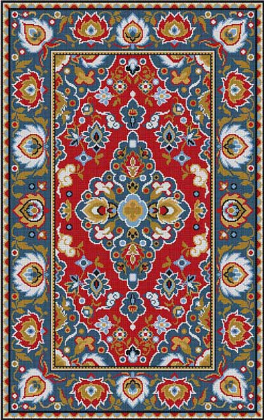 G-179 Persian Rug 10 Mesh 48 x 78 Treglown Designs