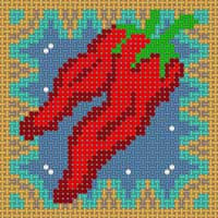 LP-050 Chili Pepper 13 Mesh 31⁄2x31⁄2 Linda Pietz