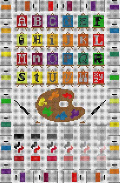 LP-210 Paint Palette Alphabet 13 Mesh 10 x 151⁄4 Linda Pietz