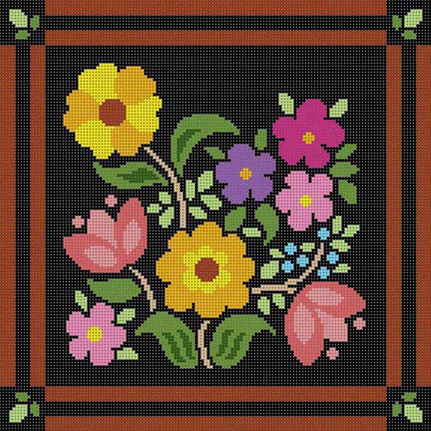 MM-1002 Ethnic Floral 12 Mesh 12x12 Maryanne Moreck