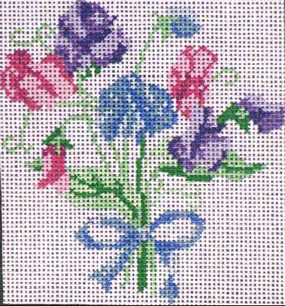 TG-F118 Sweetpeas 14 Mesh 41⁄2 x 5 Trish Gunning Treglown Designs