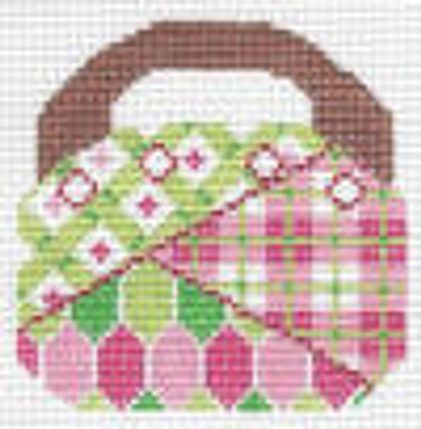 MS45A Patch Bermuda Bag 3"x3" #18 mesh Two Sisters Designs (Barbara Bergsten Designs)