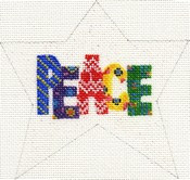 ab191 A. Bradley “peace” star ornament Approximate In inches 4 x 3 18 Mesh