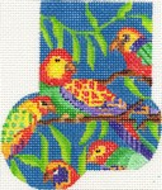 ab244 A. Bradley parrots mini-sock 3 x 4 18 Mesh