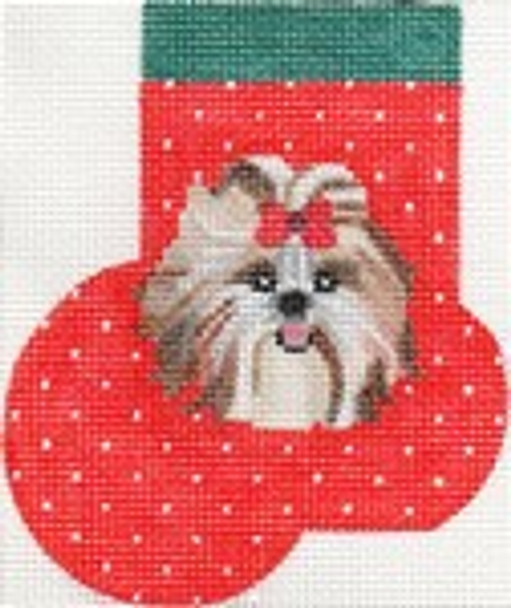 ab343 A. Bradley shih-tzu Mini-Sock 3 x 4 18 Mesh