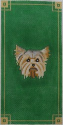 ab365b A. Bradley Yorkshire terrier eyeglass case 3.5 x 7  18 Mesh