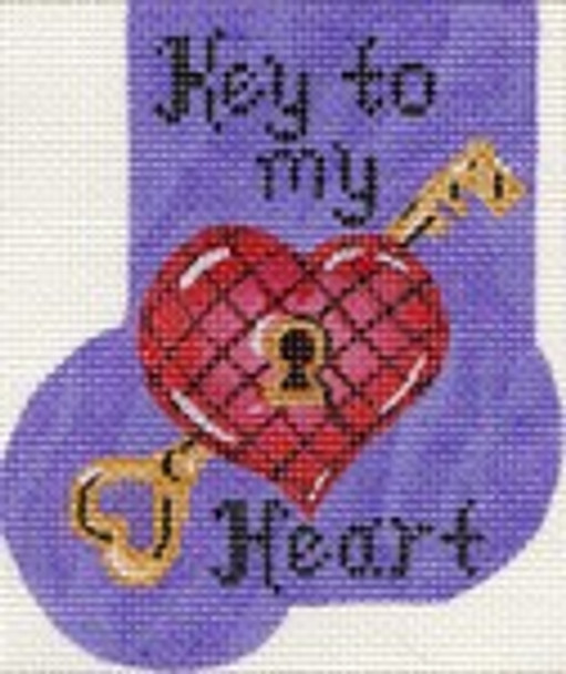 rg03 A. Bradley “key to my heart” Mini-Sock  3 x 4 18 Mesh