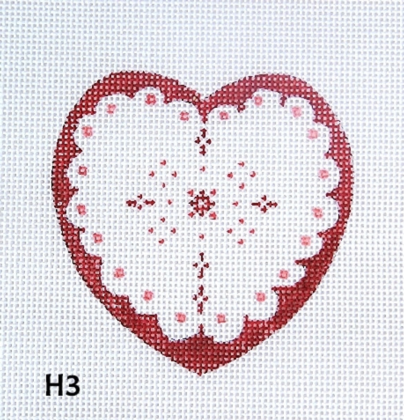 Heart H3 Hearts & Lace 4" x 4" 13 Mesh MM Designs