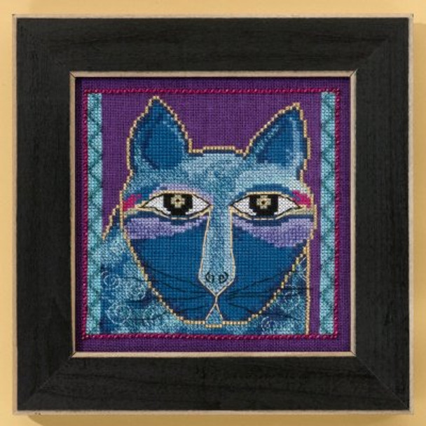 LB305112 Mill Hill Laurel Burch Wild Blue Cat - Cats Collection