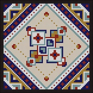 X-209 Ethnic Pattern #3 13 Mesh 6x6 Treglown Designs - The NeedleArt Closet