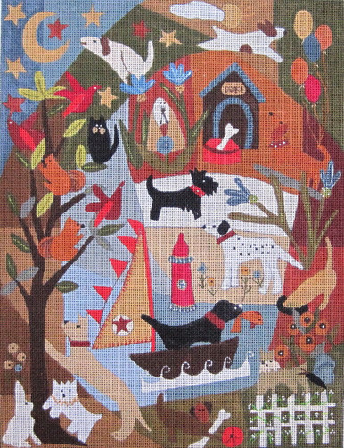 MAGGIE M-2048 Dog Crazy © A Piece of Work Designs 10 x 13