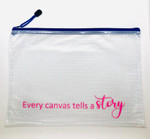 Every canvas tells a story project bag Legacy Needlepoint