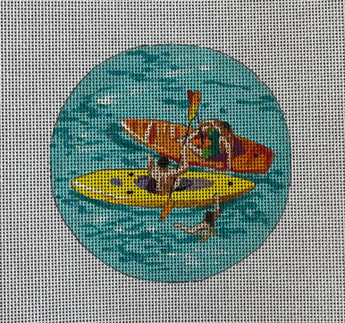 IN546 Kayaks 4in Round 18 Mesh Colors of Praise - The NeedleArt Closet