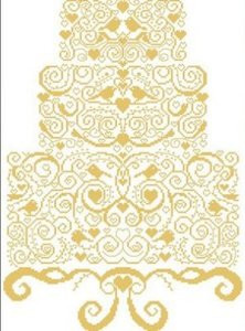 AAN106 Wedding Cake Alessandra Adelaide Needleworks Counted Cross