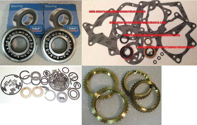 T10 TRANSMISSION REBUILD KIT WITH MAXLOAD BEARINGS & SYNCHRO RINGS