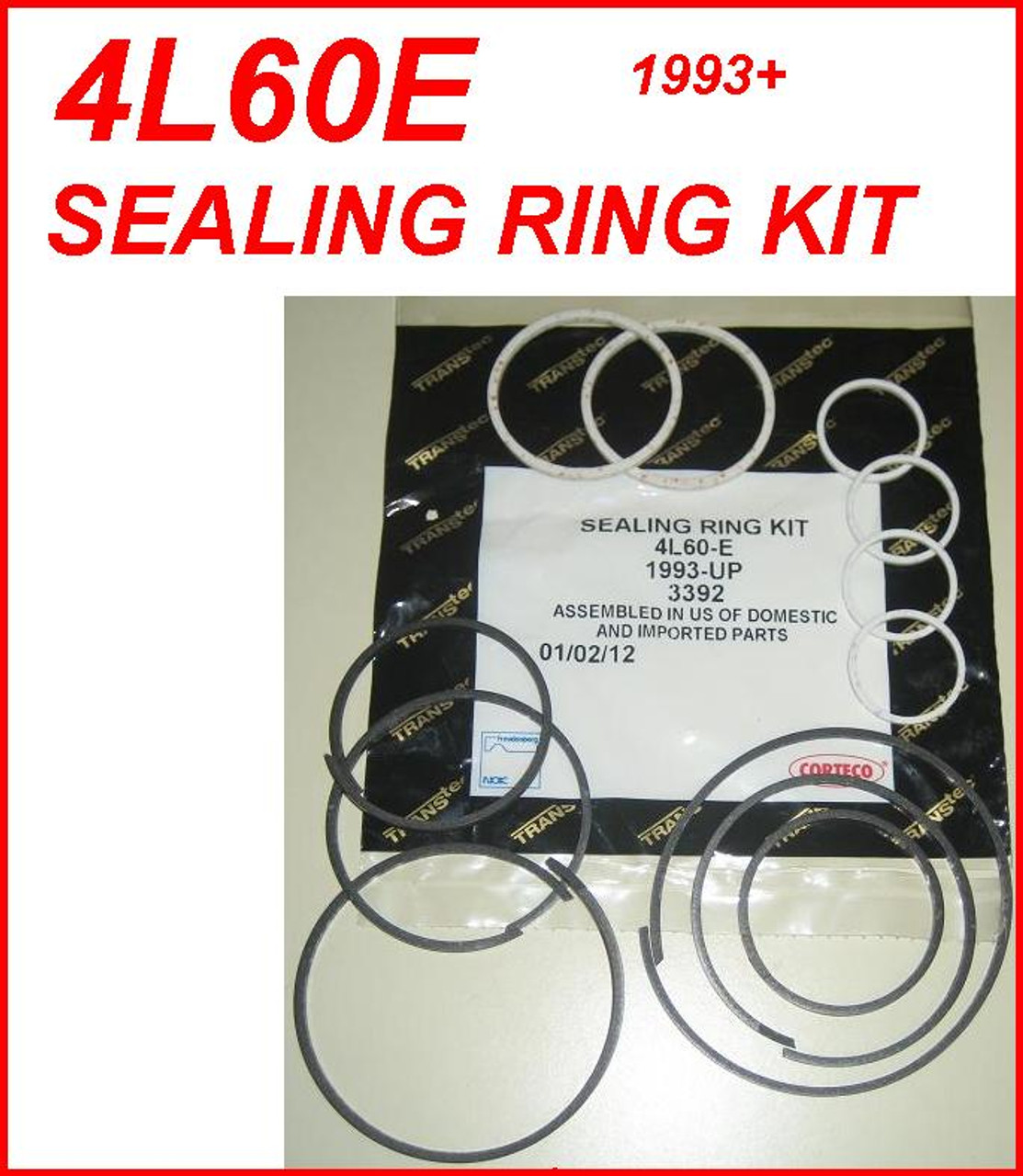 4L60E 4L65E 4L70E TRANSMISSION SEALING RINGS KIT BY TRANSTEC FITS '93