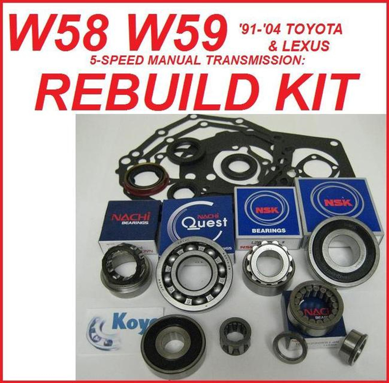 W55 W58 W59 TRANSMISSION REBUILD KIT FITS TOYOTA LEXUS '91'04 WITH